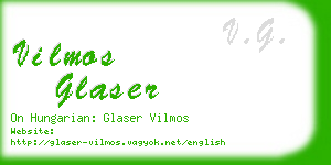 vilmos glaser business card